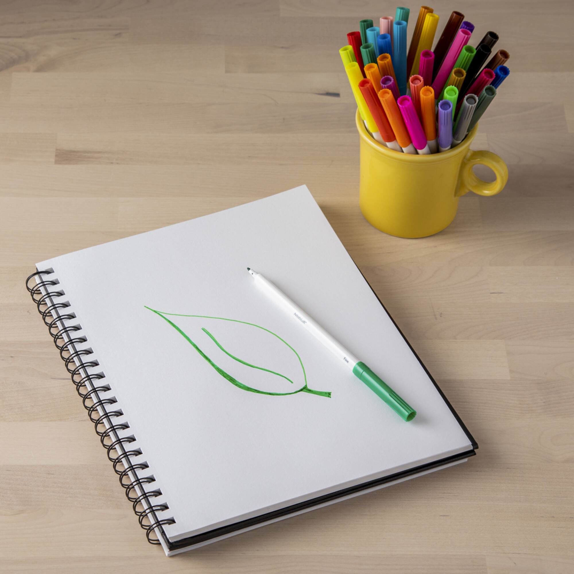 12 Pack: Black Wirebound Sketchbook by Artist's Loft™, 8.5" x 11"